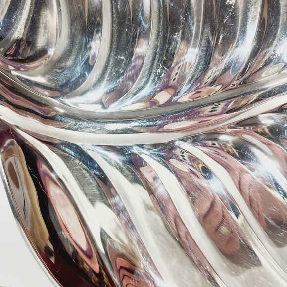 International Silver Co Leaf Serving Tray Decorative Tropical MCM Platter Plated - Picture 7 of 9